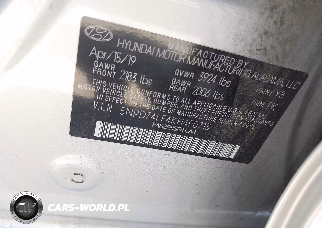 2019 Hyundai Elantra Se VIN:5NPD74LF4KH490713 - 9