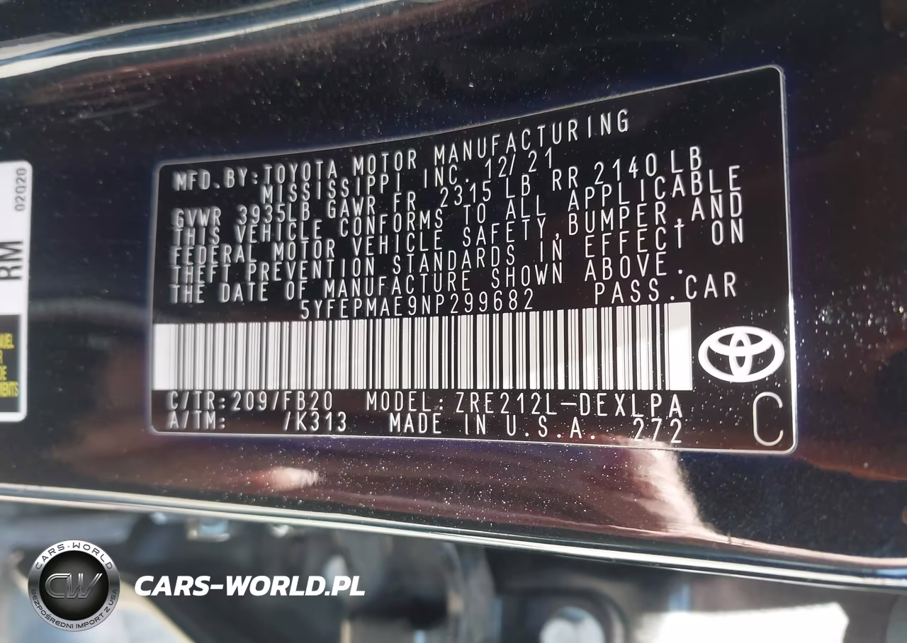 2022 Toyota Corolla Le VIN:5YFEPMAE9NP299682 - 9