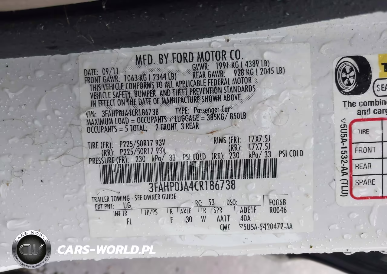 2012 Ford Fusion Sel VIN:3FAHP0JA4CR186738 - 9