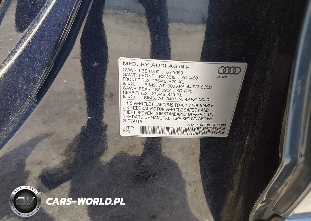 2014 Audi Q7 3.0T Premium VIN:WA1LGAFEXED019358 - 9