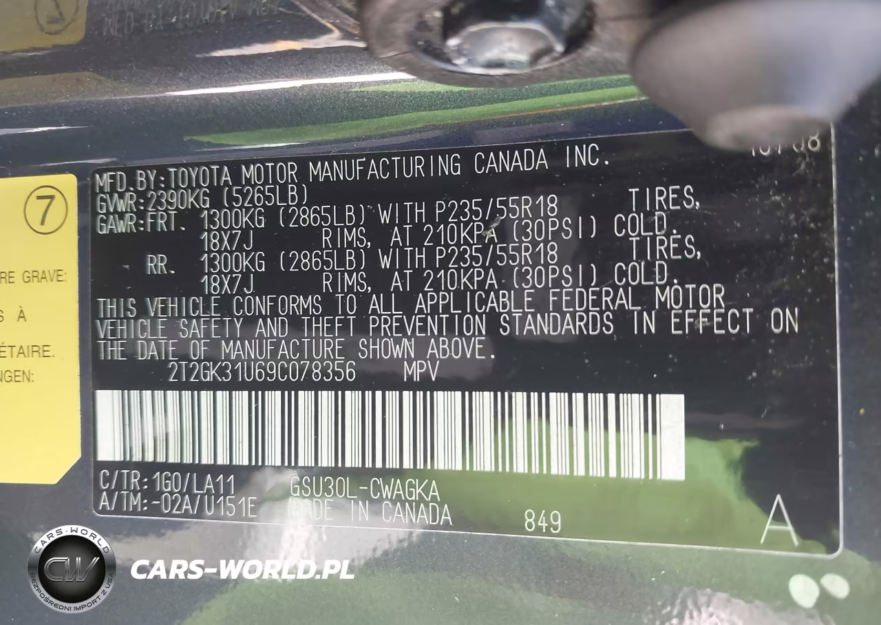 2009 Lexus Rx 350 VIN:2T2GK31U69C078356 - 9
