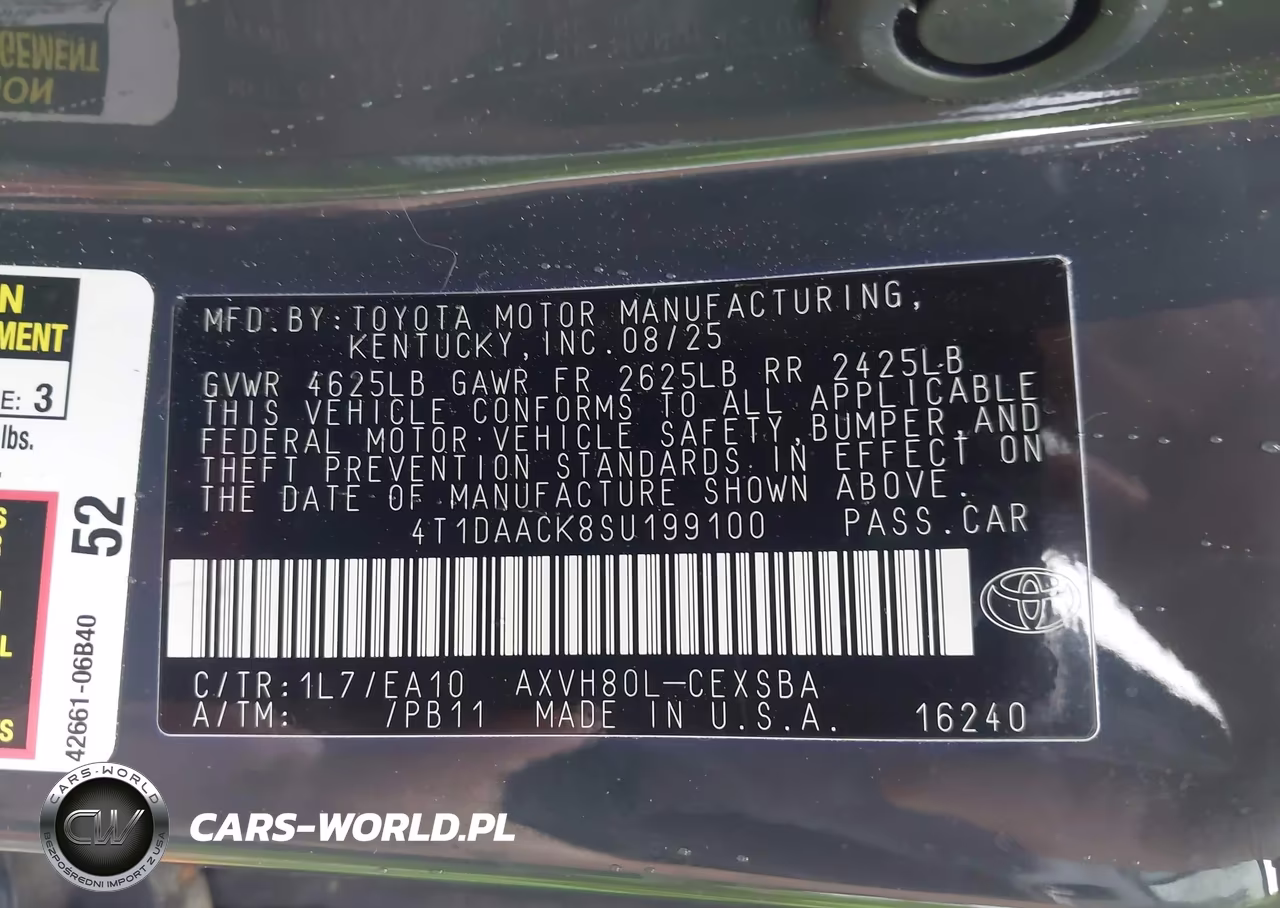 2025 Toyota Camry Se VIN:4T1DAACK8SU199100 - 9