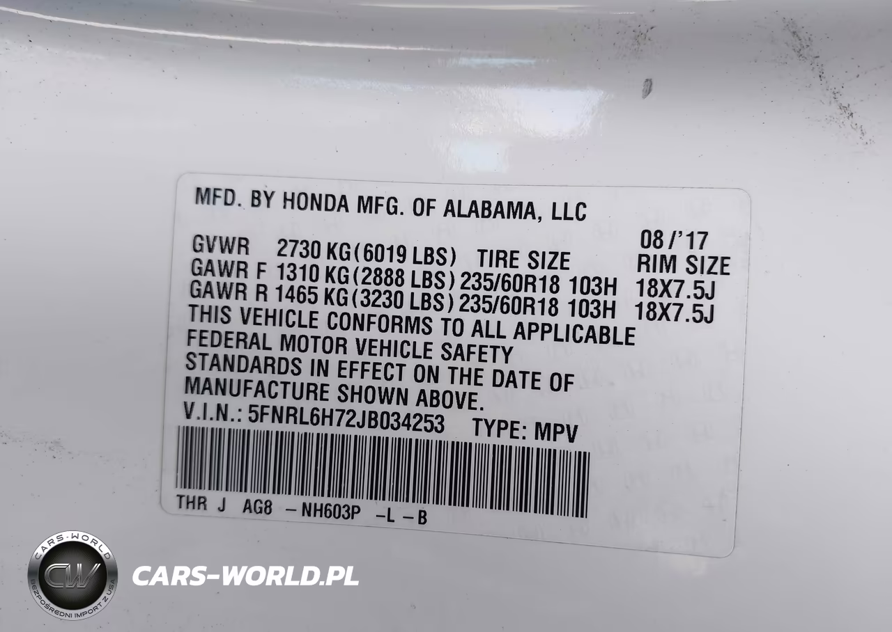 2018 Honda Odyssey Ex-L VIN:5FNRL6H72JB034253 - 9