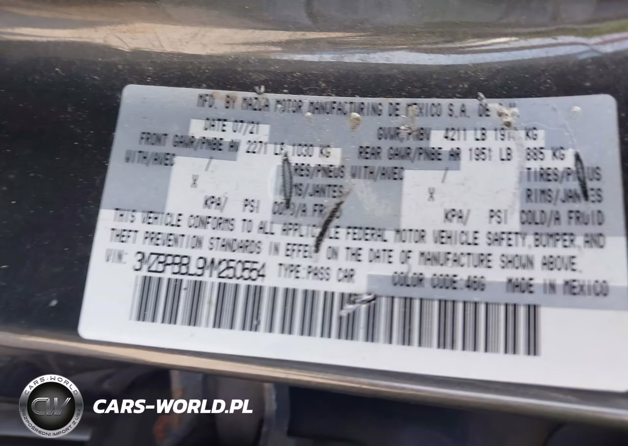 2021 Mazda Mazda3 Select VIN:3MZBPBBL9MM250554 - 9