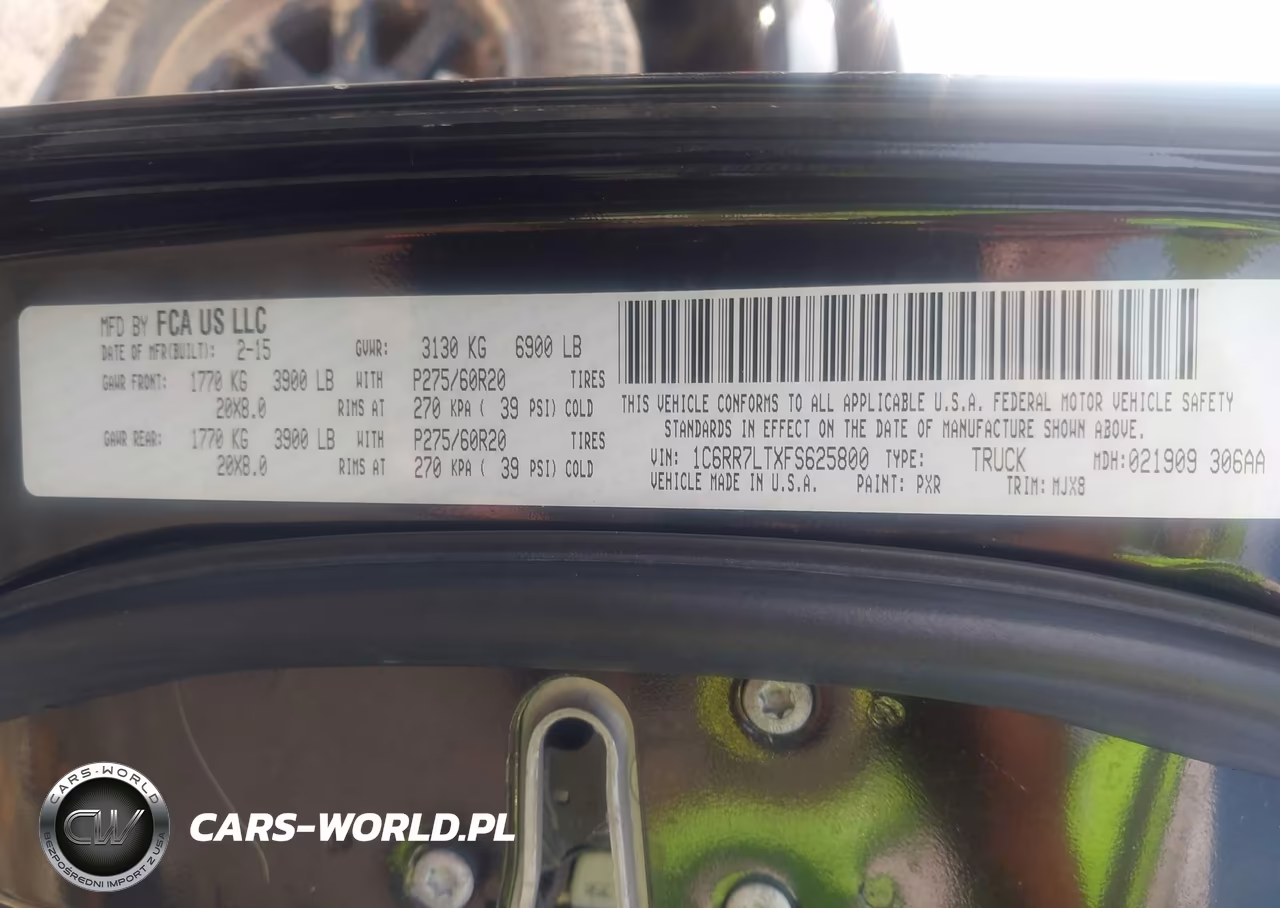 2015 Ram 1500 Outdoorsman VIN:1C6RR7LTXFS625800 - 9