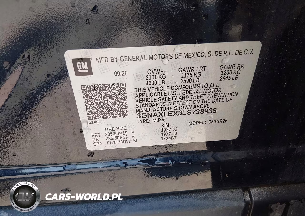 2020 Chevrolet Equinox Fwd Lt 2.0L Turbo VIN:3GNAXLEX3LS738936 - 9