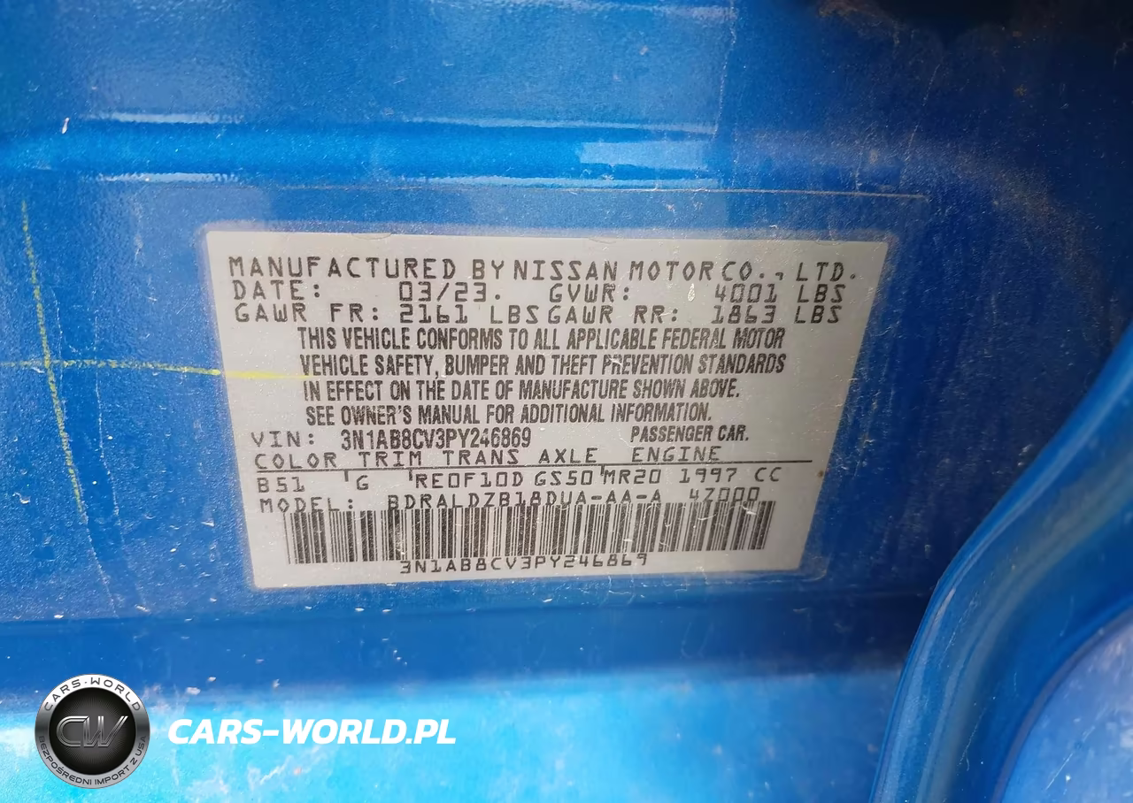 2023 Nissan Sentra Sv Xtronic Cvt VIN:3N1AB8CV3PY246869 - 9