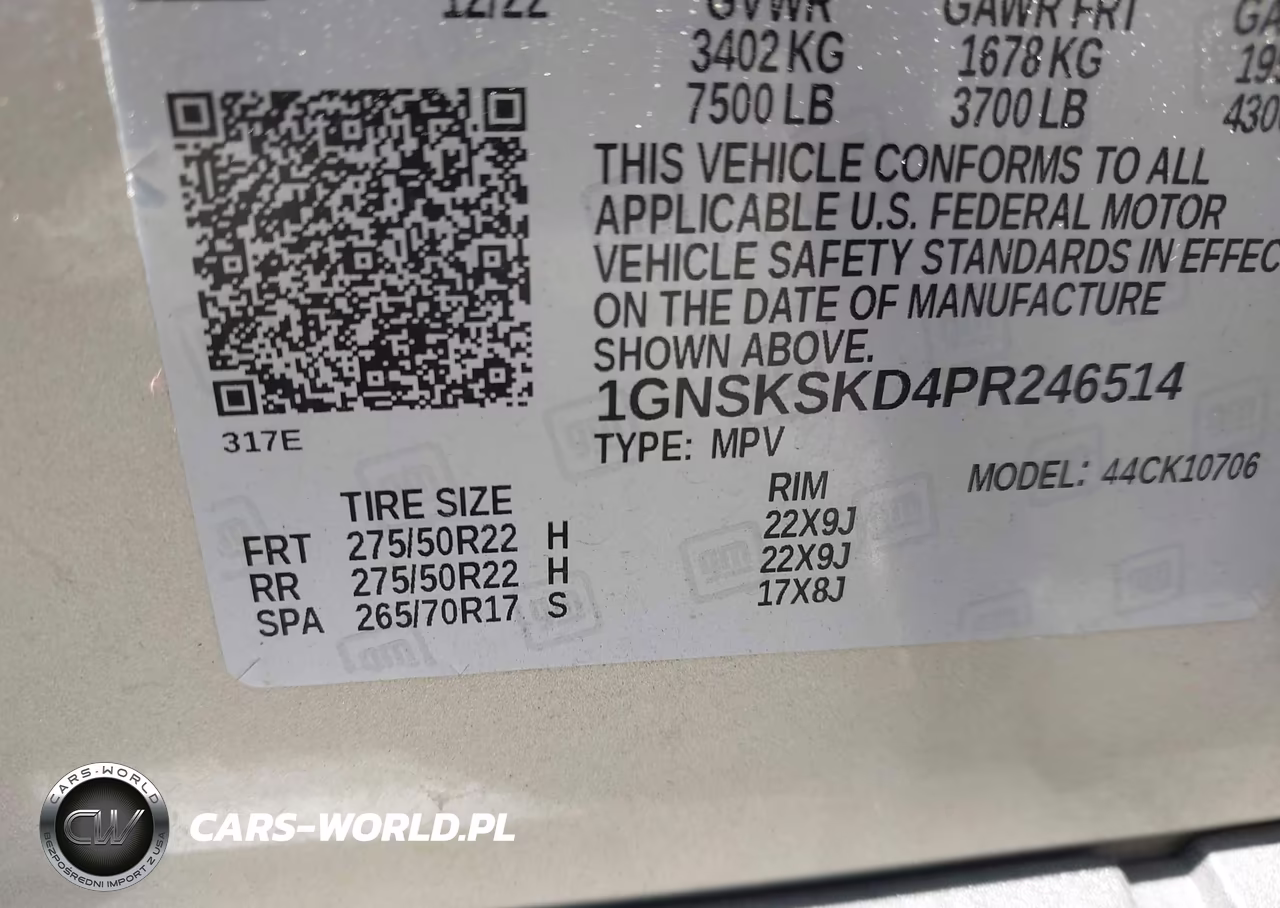 2023 Chevrolet Tahoe 4Wd Premier VIN:1GNSKSKD4PR246514 - 9