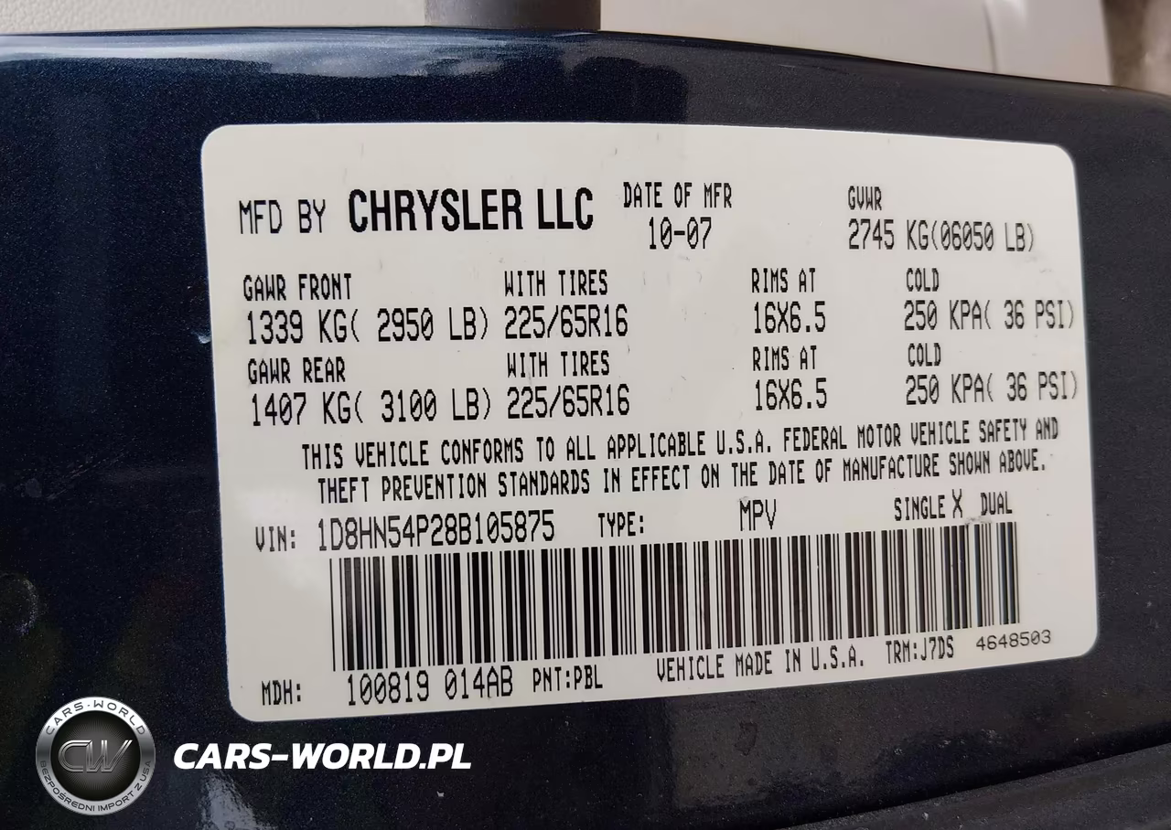 2008 Dodge Grand Caravan Sxt VIN:1D8HN54P28B105875 - 9