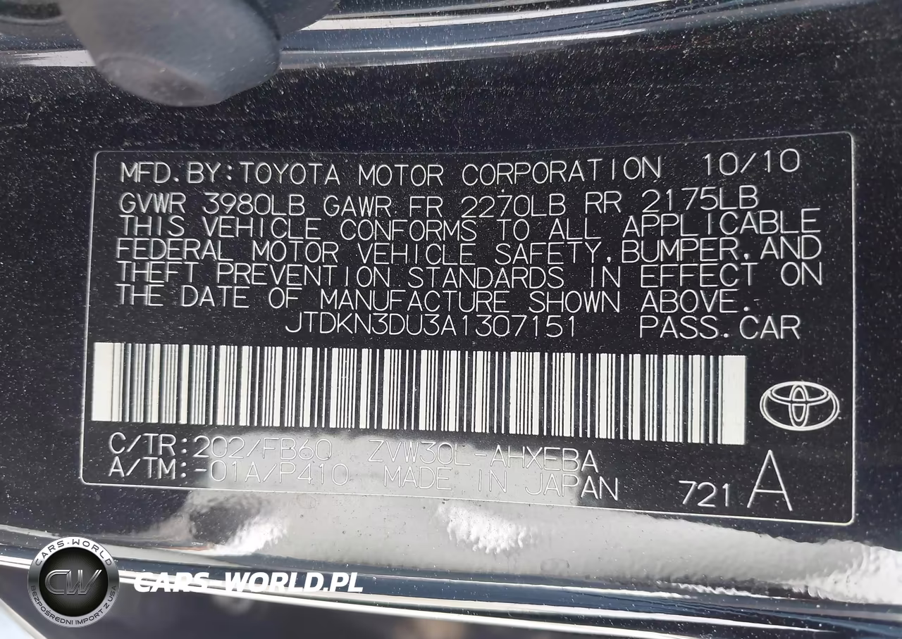 2010 Toyota Prius Iii VIN:JTDKN3DU3A1307151 - 9