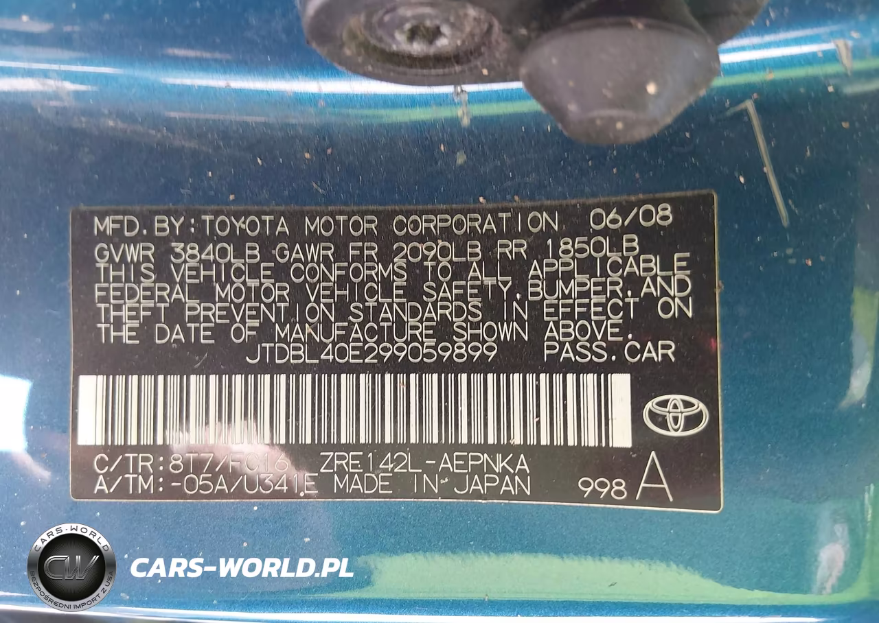2009 Toyota Corolla Xle VIN:JTDBL40E299059899 - 9