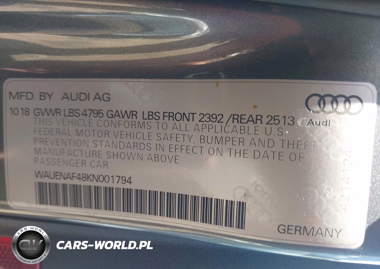 2019 Audi A4 45 Premium VIN:WAUENAF48KN001794 - 9
