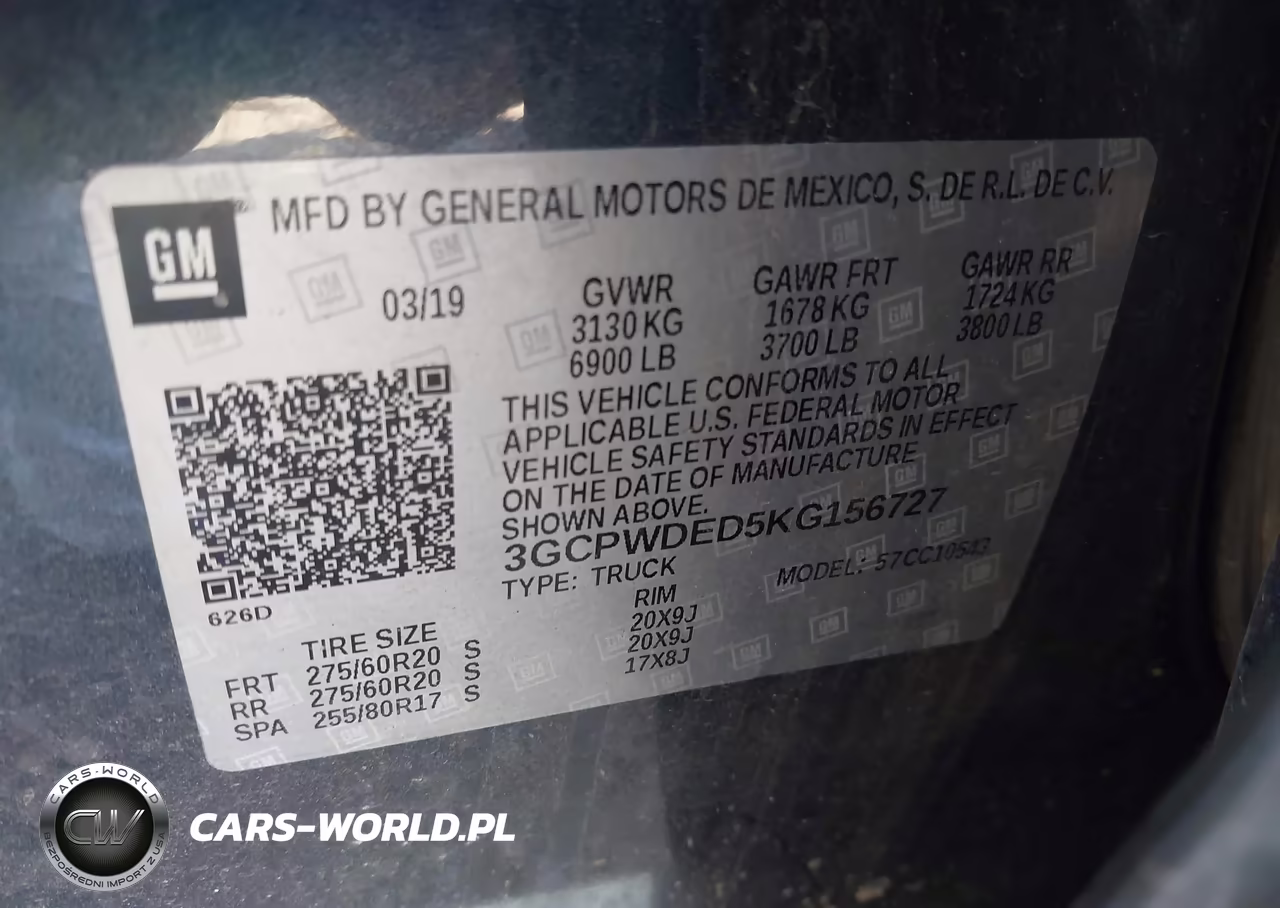 2019 Chevrolet Silverado 1500 Rst VIN:3GCPWDED5KG156727 - 9