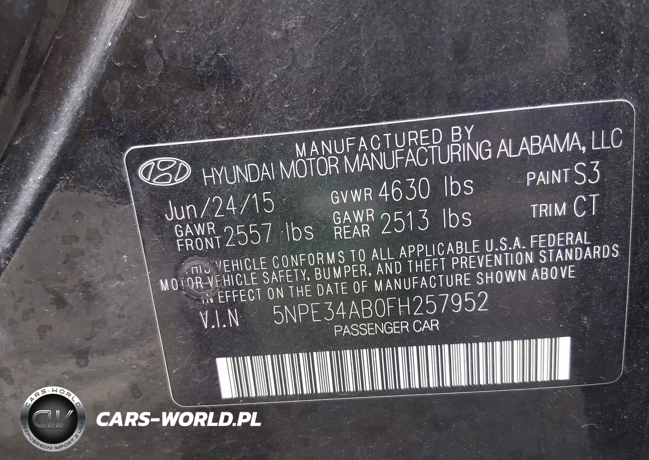2015 Hyundai Sonata Limited 2.0T VIN:5NPE34AB0FH257952 - 9
