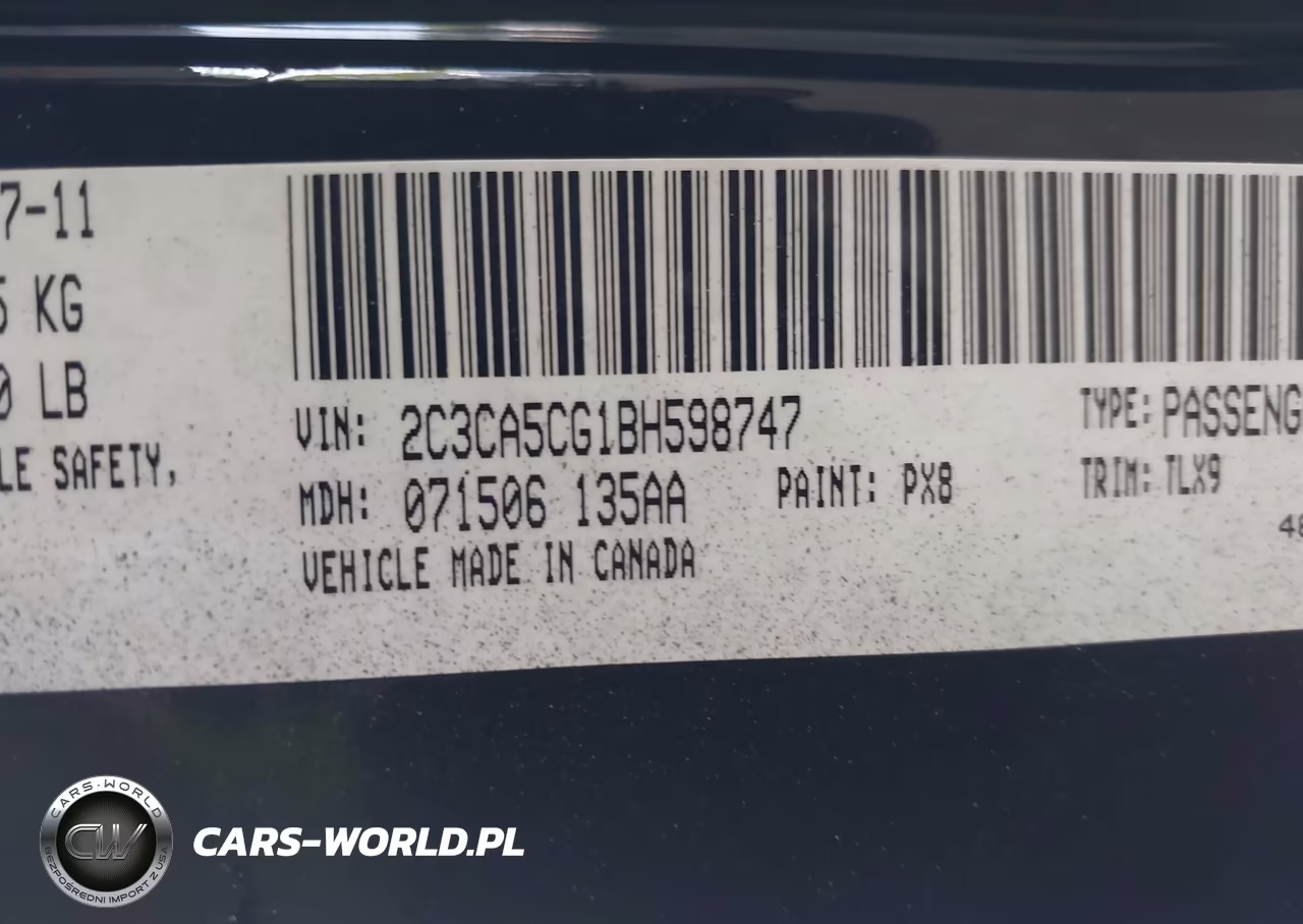 2011 Chrysler 300 Limited VIN:2C3CA5CG1BH598747 - 9