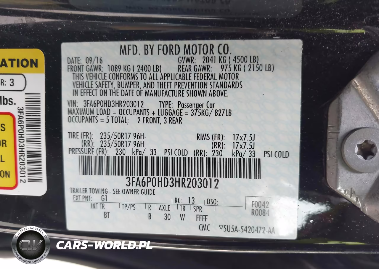 2017 Ford Fusion Se VIN:3FA6P0HD3HR203012 - 9