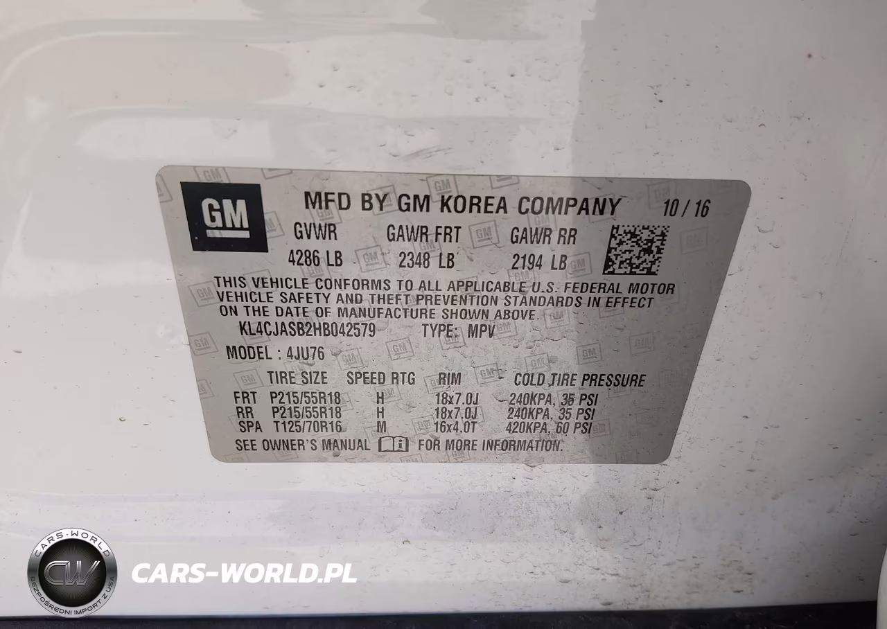2017 Buick Encore Preferred VIN:KL4CJASB2HB042579 - 9