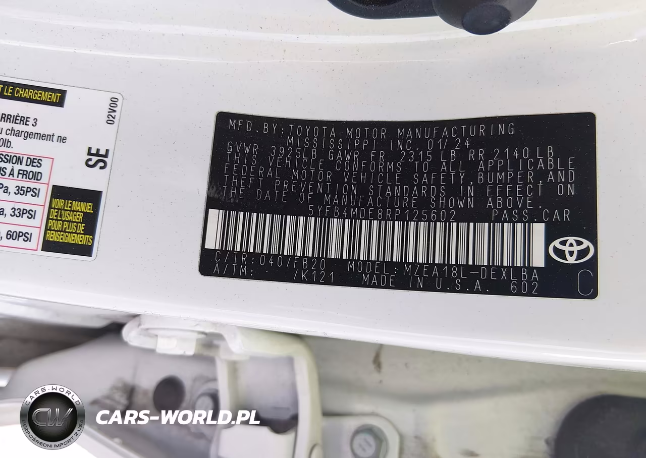 2024 Toyota Corolla Le VIN:5YFB4MDE8RP125602 - 9