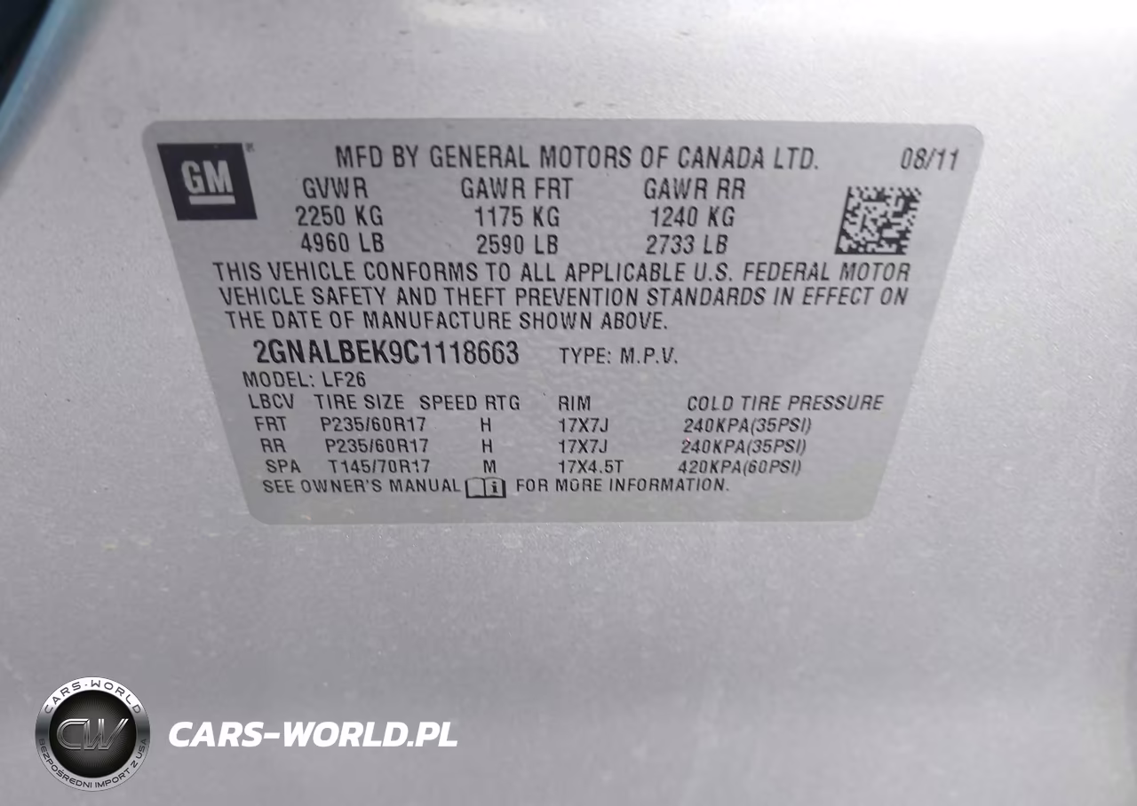 2012 Chevrolet Equinox Ls VIN:2GNALBEK9C1118663 - 9
