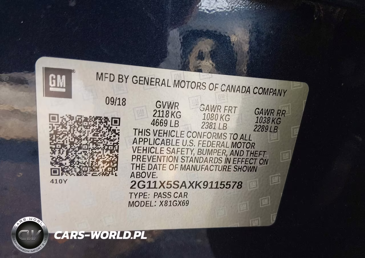 2019 Chevrolet Impala Ls VIN:2G11X5SAXK9115578 - 9