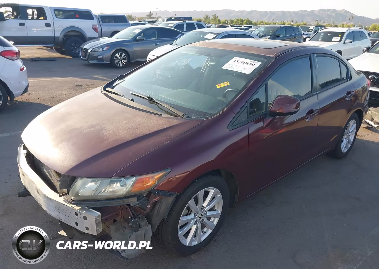 2012 Honda Civic Ex-L VIN:2HGFB2F95CH537423 - 2