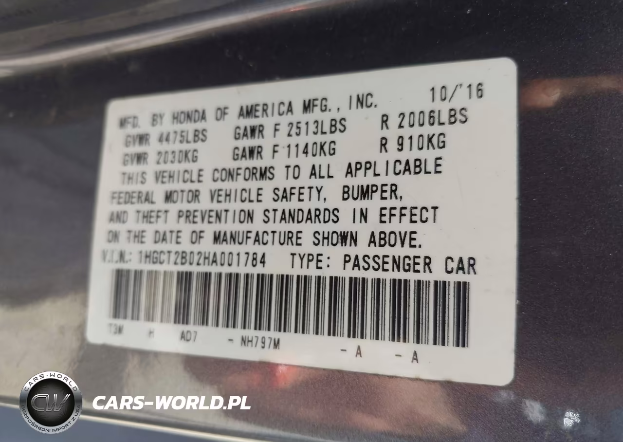 2017 Honda Accord Touring V6 VIN:1HGCT2B02HA001784 - 9