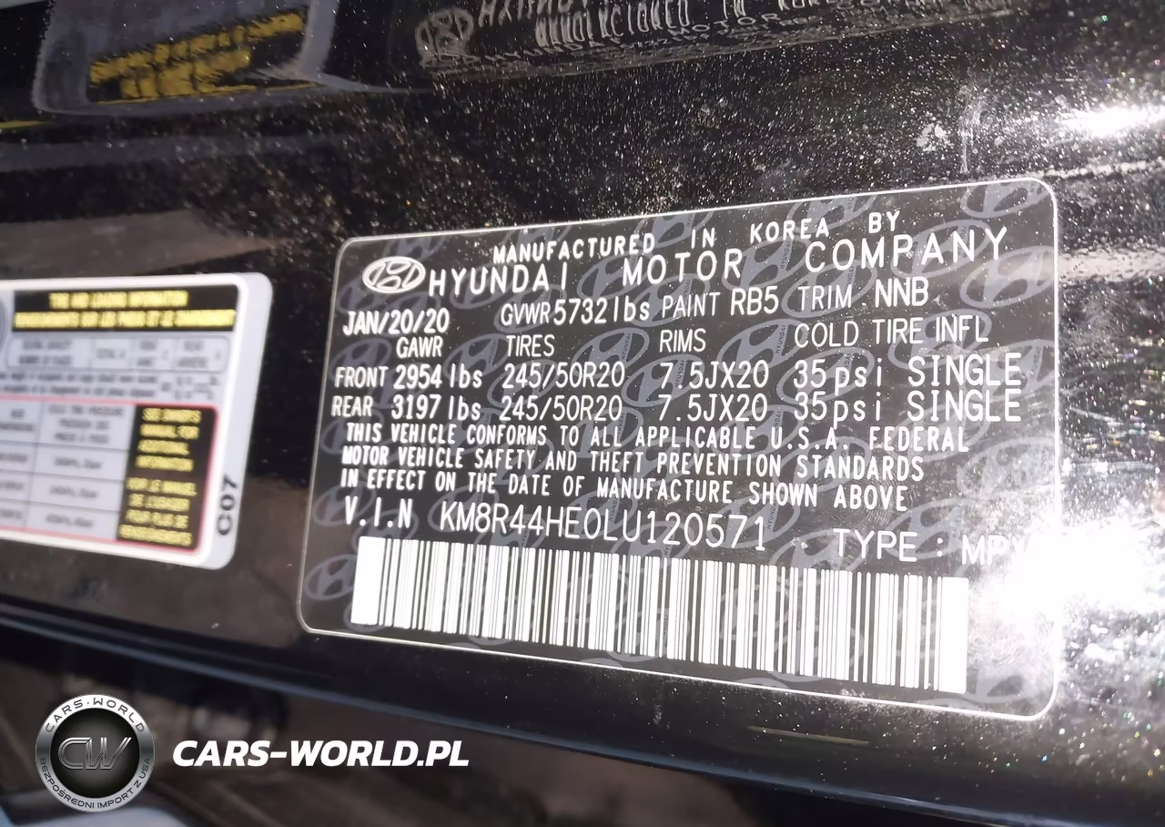 2020 Hyundai Palisade Sel VIN:KM8R44HE0LU120571 - 9