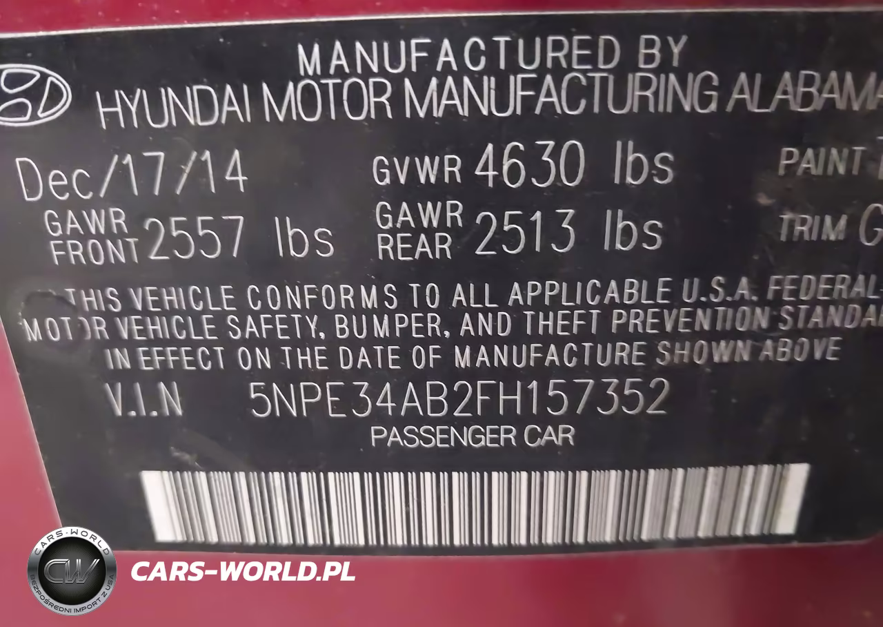 2015 Hyundai Sonata Sport 2.0T VIN:5NPE34AB2FH157352 - 9