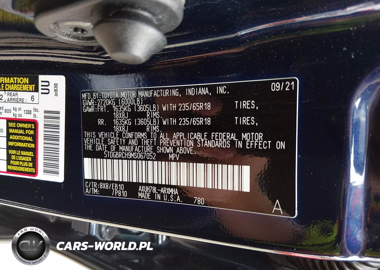 2021 Toyota Highlander Hybrid Xle VIN:5TDGBRCH9MS067052 - 9