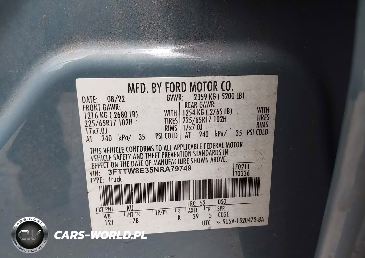 2022 Ford Maverick Xlt VIN:3FTTW8E35NRA79749 - 9