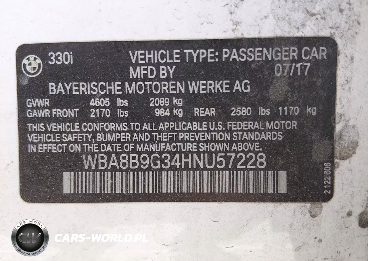 2017 BMW 3 Series 330I VIN:WBA8B9G34HNU57228 - 9
