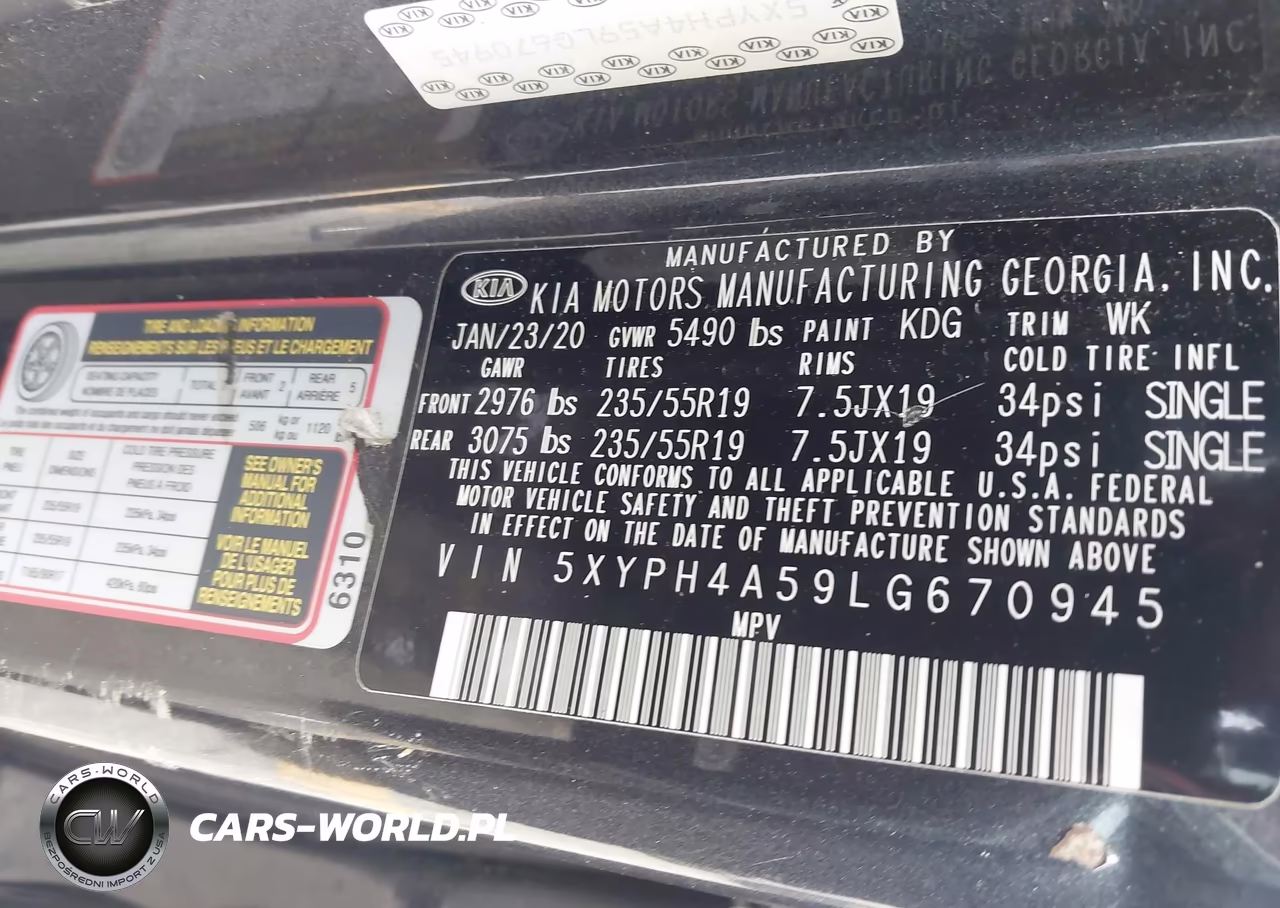 2020 Kia Sorento 3.3L Ex VIN:5XYPH4A59LG670945 - 9