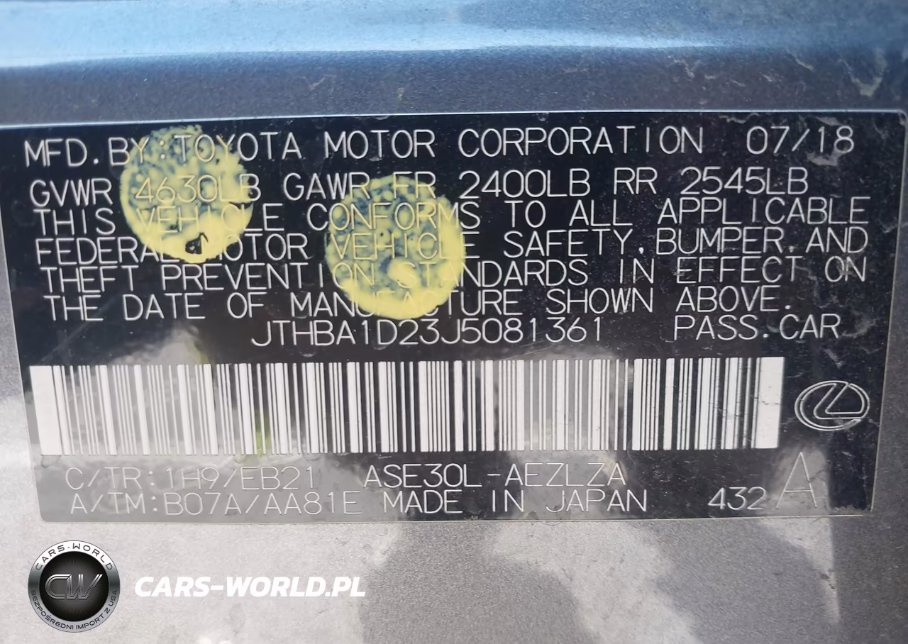 2018 Lexus Is 300 VIN:JTHBA1D23J5081361 - 9