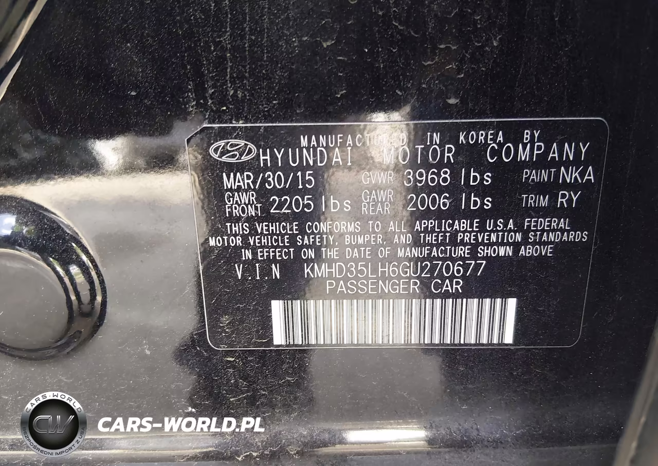2016 Hyundai Elantra Gt VIN:KMHD35LH6GU270677 - 9
