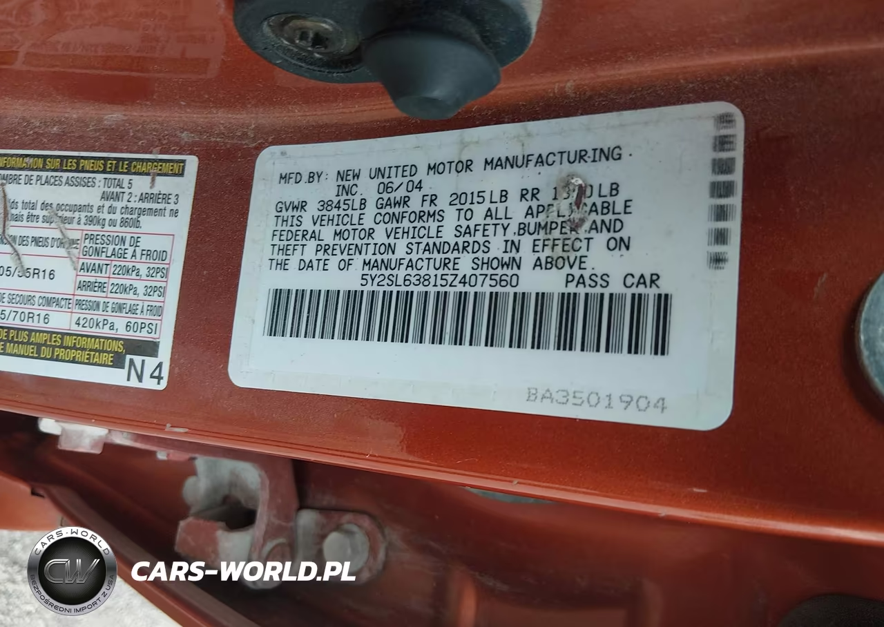 2005 Pontiac Vibe VIN:5Y2SL63815Z407560 - 9