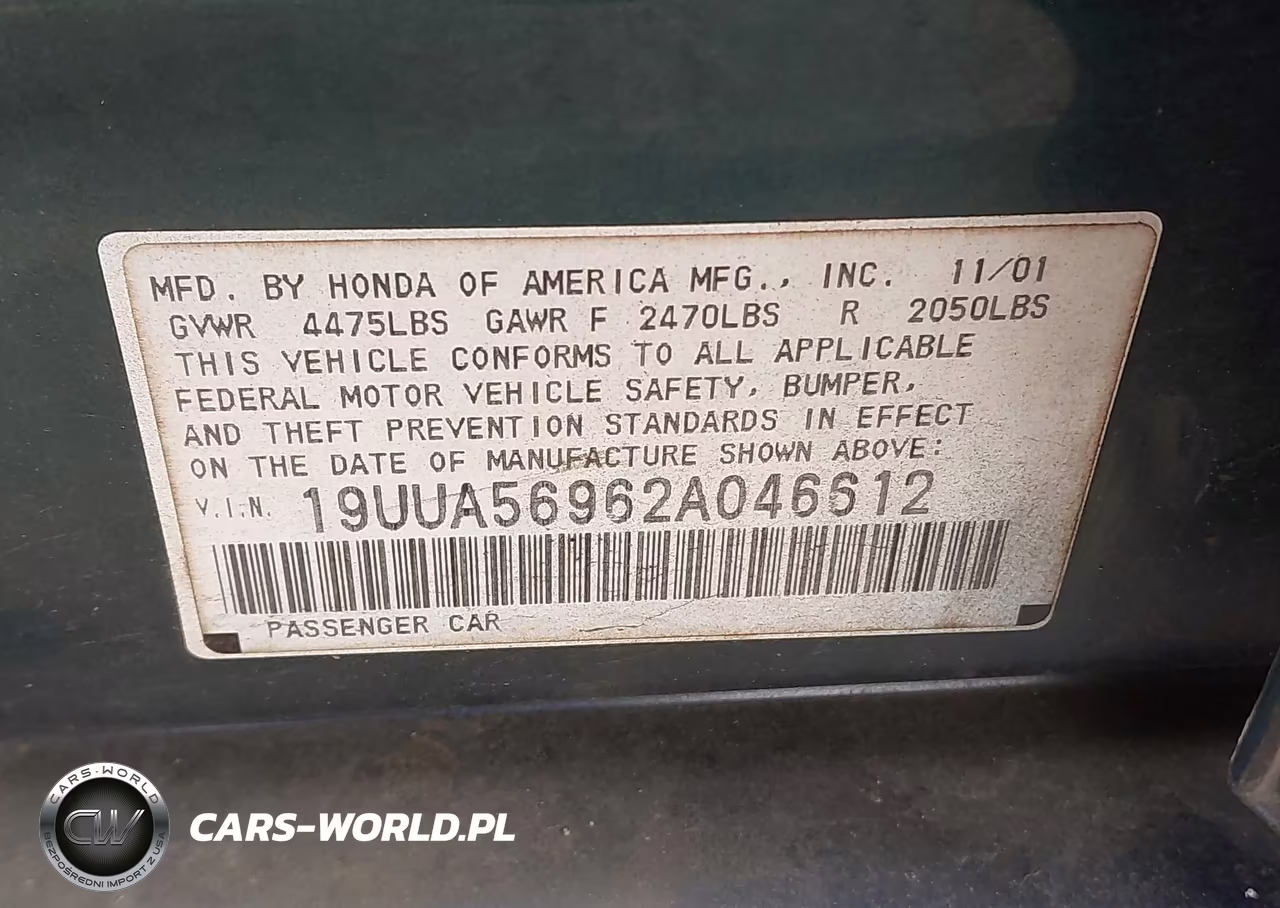 2002 Acura Tl 3.2 Type S VIN:19UUA56962A046612 - 9