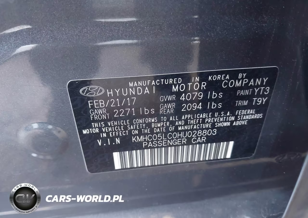 2017 Hyundai Ioniq Hybrid Limited VIN:KMHC05LC0HU028803 - 9
