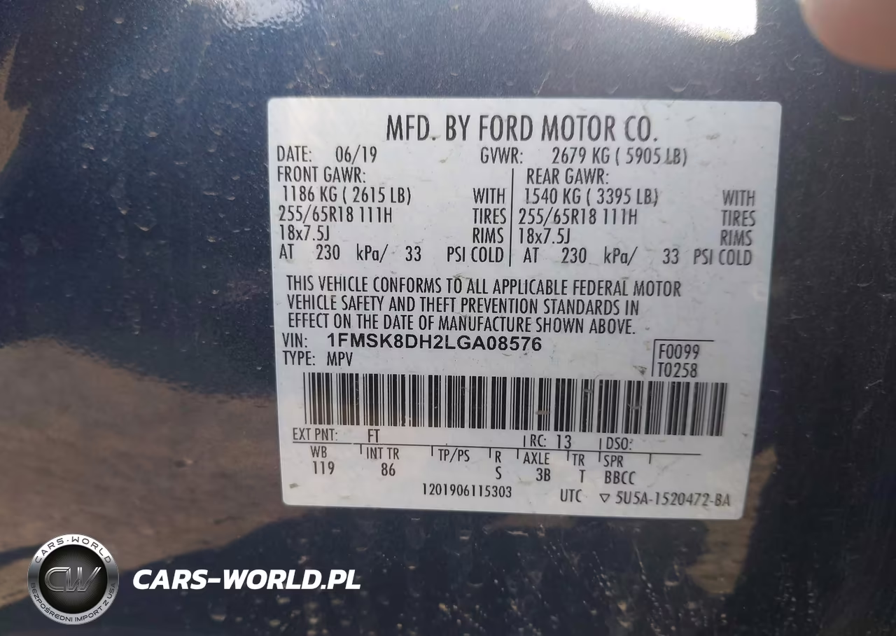 2020 Ford Explorer Xlt VIN:1FMSK8DH2LGA08576 - 9