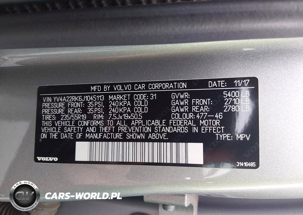 2018 Volvo Xc60 T6 Momentum VIN:YV4A22RK6J1045113 - 9