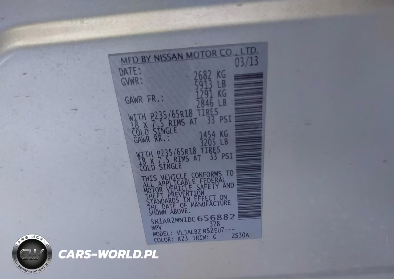 2013 Nissan Pathfinder S VIN:5N1AR2MN1DC656882 - 9