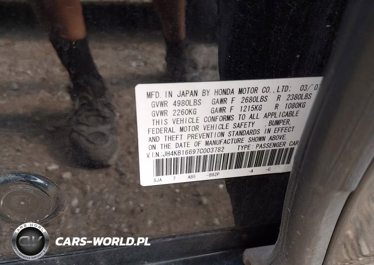 2007 Acura Rl 3.5 VIN:JH4KB16697C003782 - 9