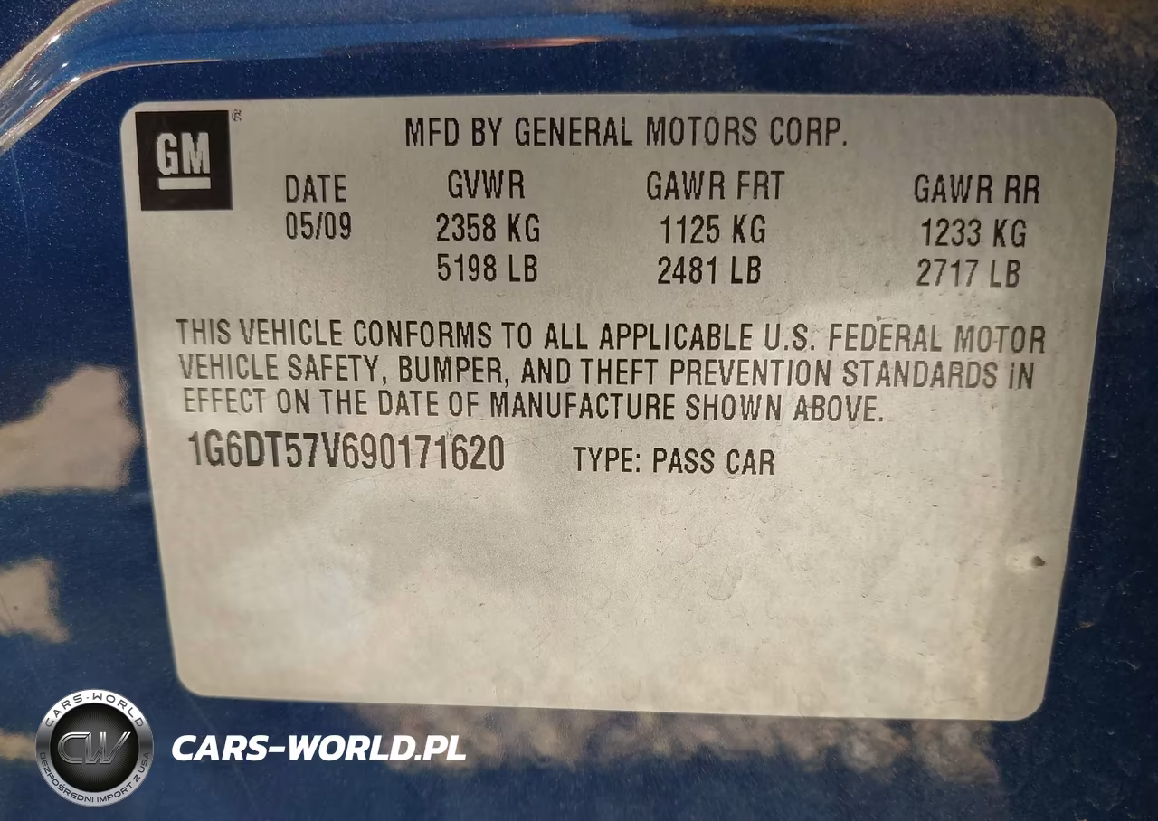 2009 Cadillac Cts Awd W-1Sb VIN:1G6DT57V690171620 - 9
