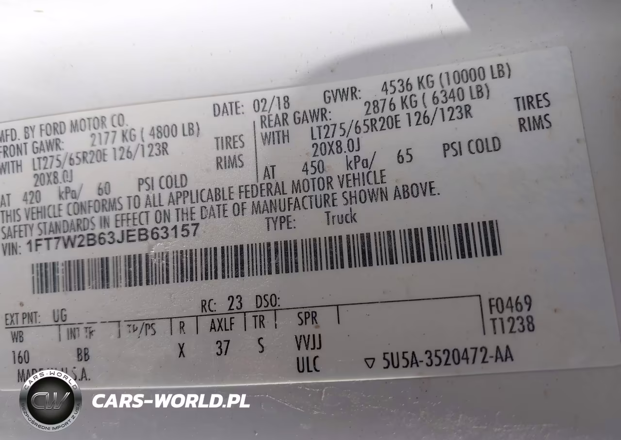 2018 Ford F-250 Platinum VIN:1FT7W2B63JEB63157 - 9