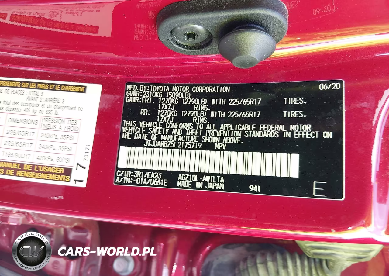 2020 Lexus Nx 300 VIN:JTJDARBZ5L2175719 - 9