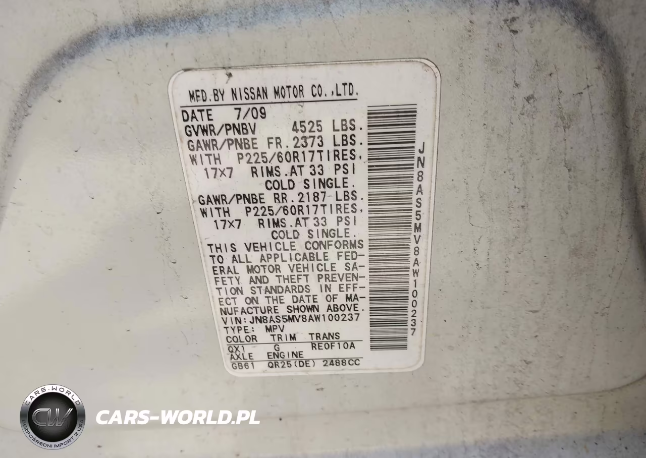 2010 Nissan Rogue Sl VIN:JN8AS5MV8AW100237 - 9