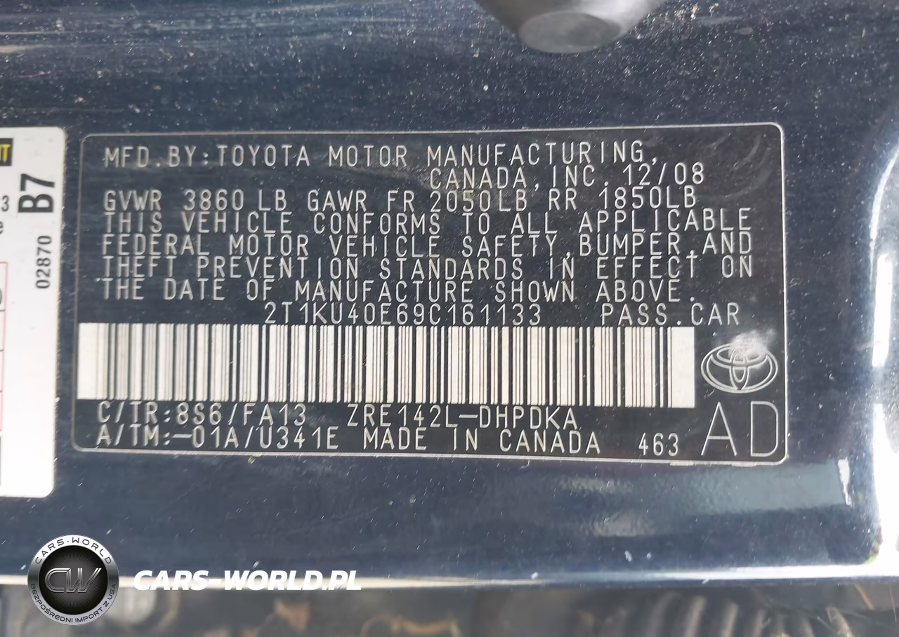 2009 Toyota Matrix VIN:2T1KU40E69C161133 - 9