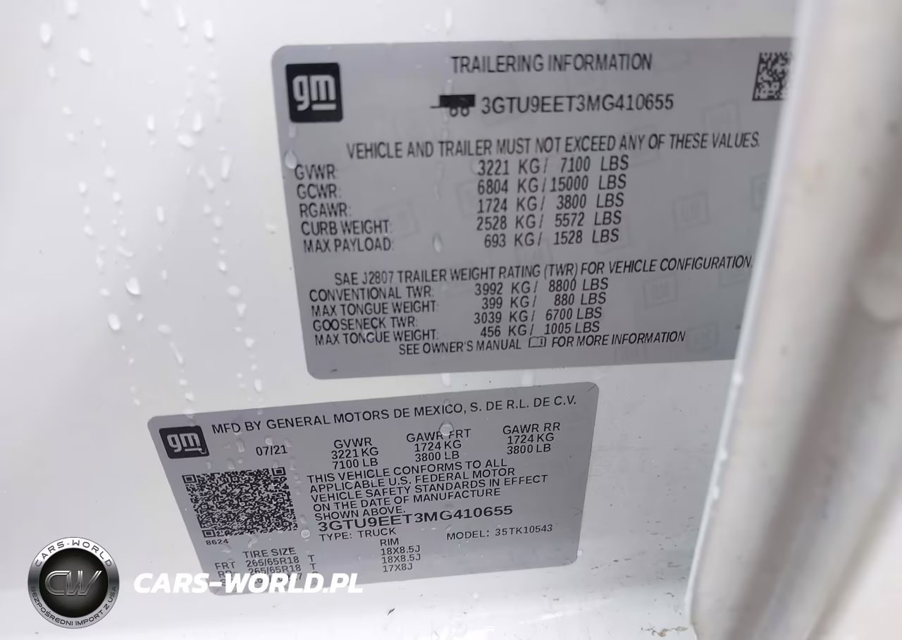 2021 GMC Sierra 1500 VIN:3GTU9EET3MG410655 - 9