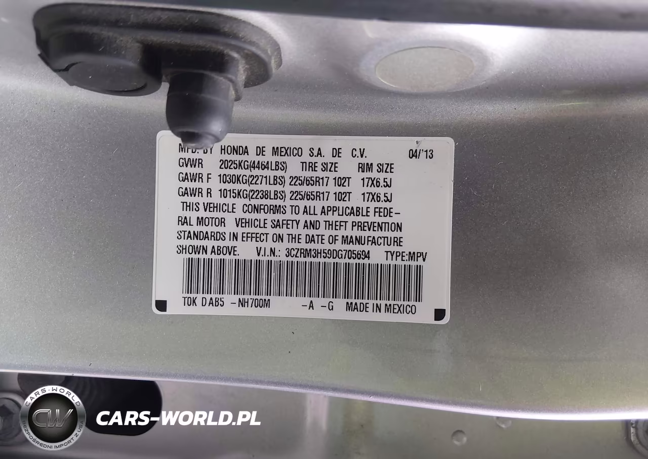 2013 Honda Cr-V Ex VIN:3CZRM3H59DG705694 - 9