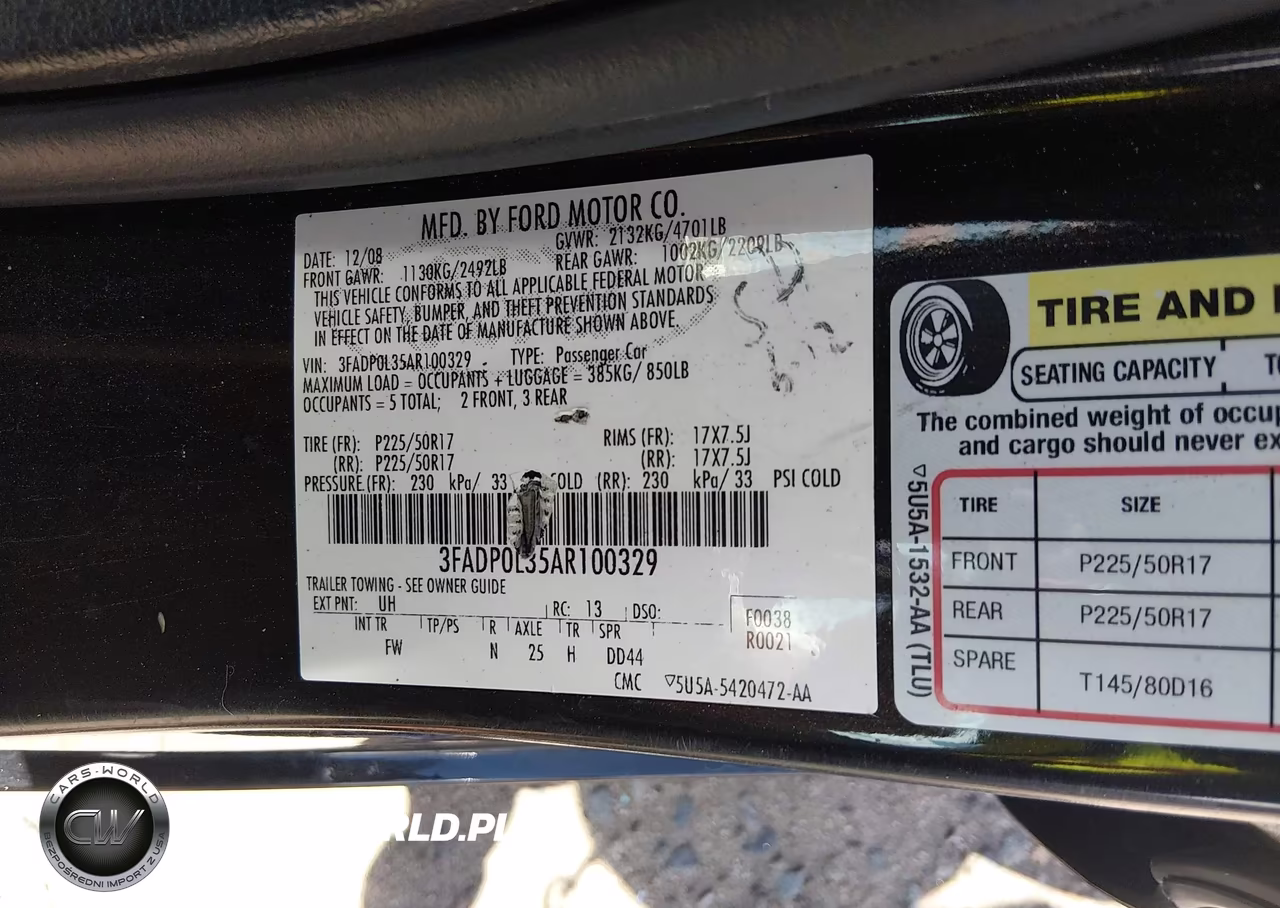 2010 Ford Fusion Hybrid VIN:3FADP0L35AR100329 - 9