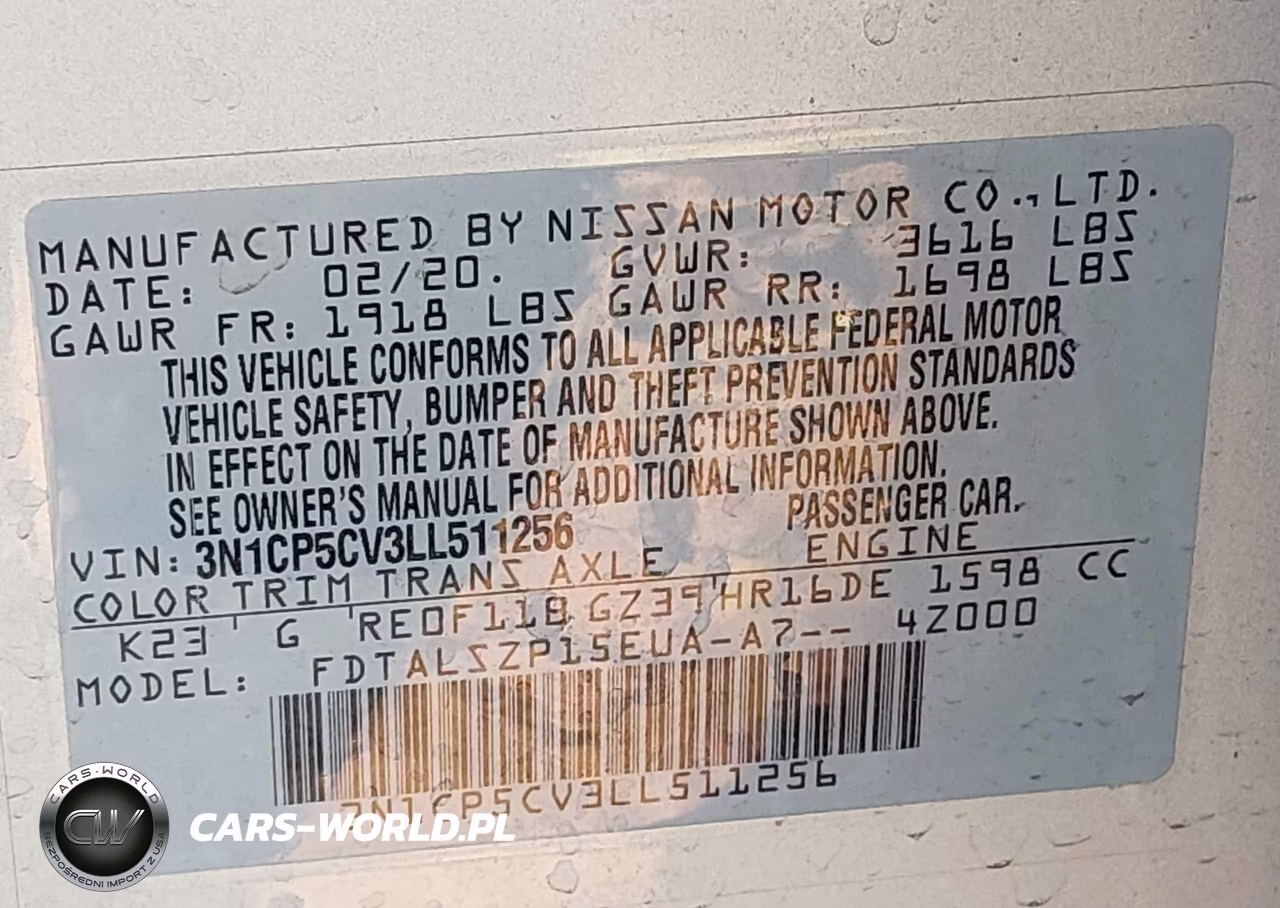 2020 Nissan Kicks Sv Xtronic Cvt VIN:3N1CP5CV3LL511256 - 9